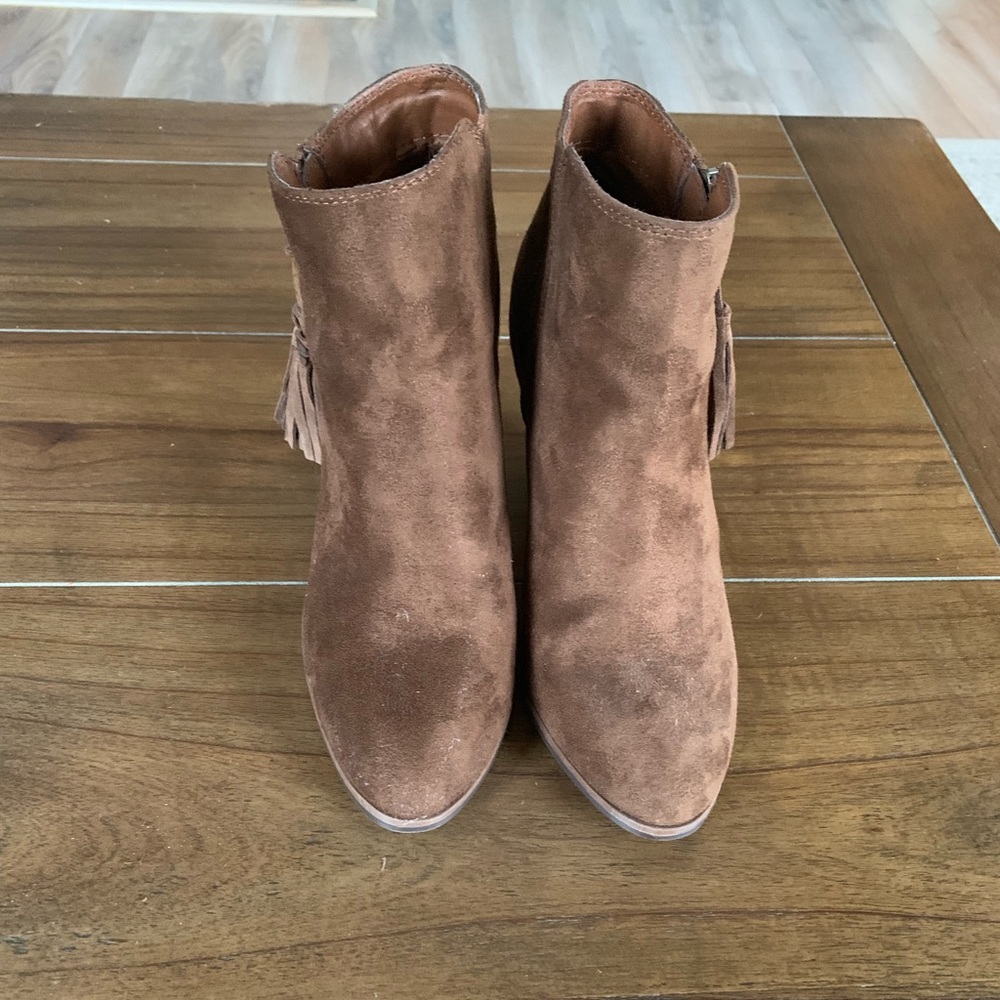 Brown Suede Booties Never Worn!!